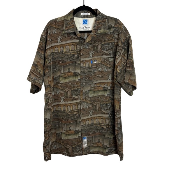 Marc Ecko Other - Vintage Marc Ecko Unltd. Rooftops Blue Rhino Exhibit Shirt sz XL